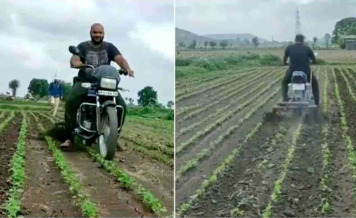 کسان نے کھیت جوتنے کے لیے اختیار کیا دلچسپ طریقہ، ویڈیو دیکھ کر آپ بھی کہیں گے واہ بھئی واہ!