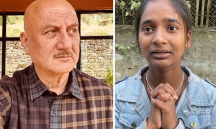 نیپال میں انوپم کھیر کی بھیک مانگتی راجستھانی بچی سے ہوئی ملاقات، فراٹے دار انگریزی سے حیران