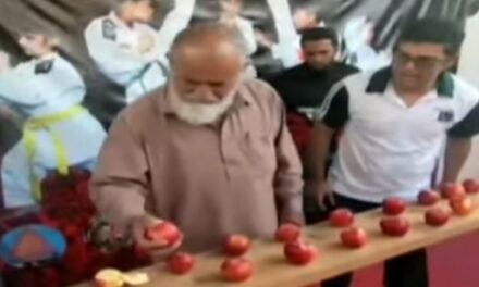 ویلڈنگ کا کام کرنے والے نسیم الدین نے ’سیب توڑنے‘ میں بنایا عالمی ریکارڈ، دیکھیے ویڈیو