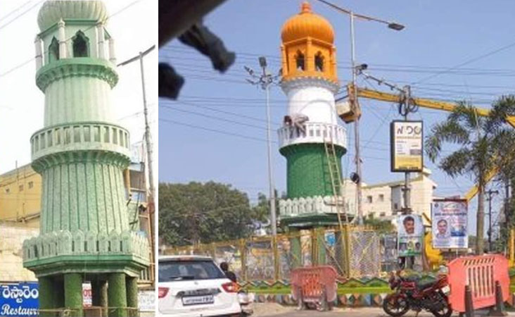بی جے پی نے ’جناح ٹاور‘ کے نام پر کیا اعتراض، تو جواباً ٹاور پر چڑھایا گیا ہندوستانی پرچم کا رنگ